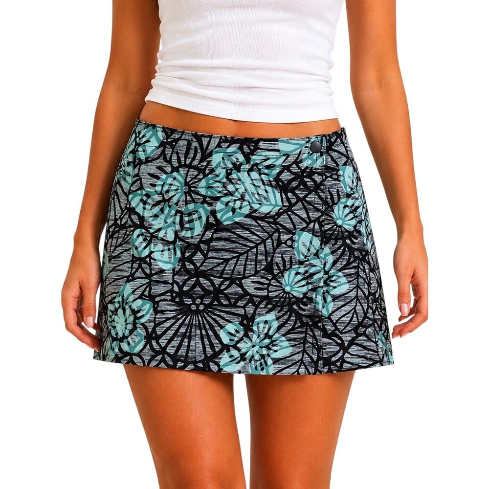 Columbia Buga Bliss Wrap Water Skirt Tropical Floral Resort Cruise Womens 12
